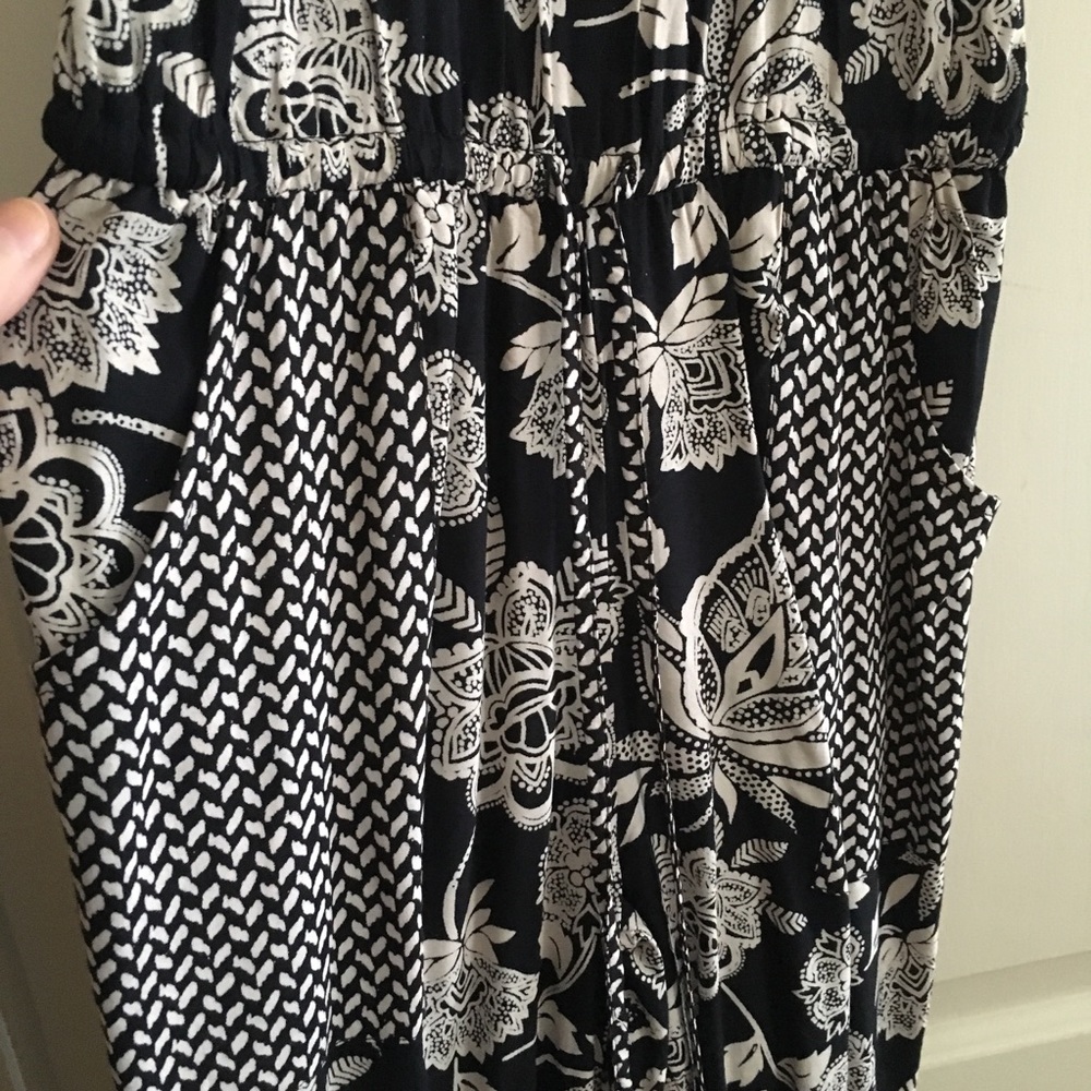 American Eagle Mixed Pattern Drawstring Jumpsuit - image 3